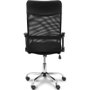 FORÖL Silla de oficina Gontar con mecanismo basculante y respaldo de malla, Negro